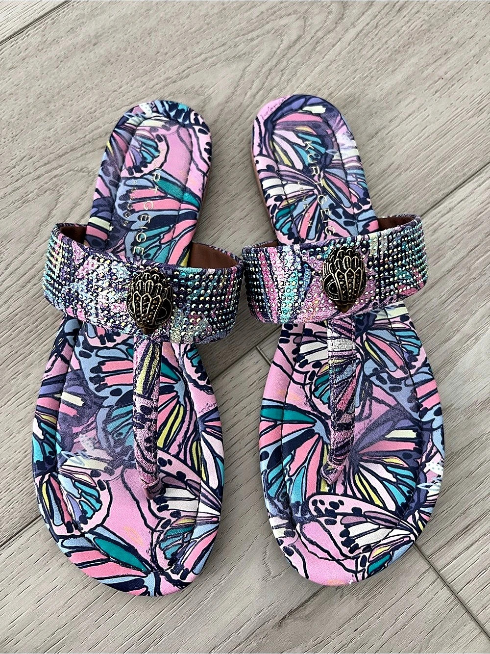 Kurt Geiger London Kensington T-Bar Sandal Floral EU 38